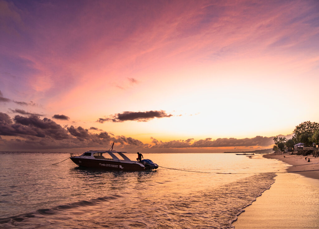 SUNRISE WITH BOAT